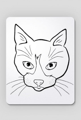 Line art - głowa kota