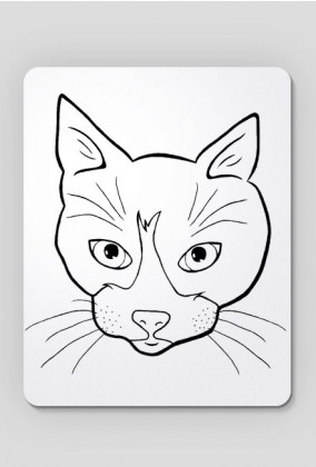Line art - głowa kota