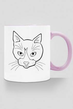 Line art - głowa kota