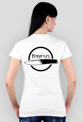 Koszulka damska Knives.pl (czarny nadruk)
