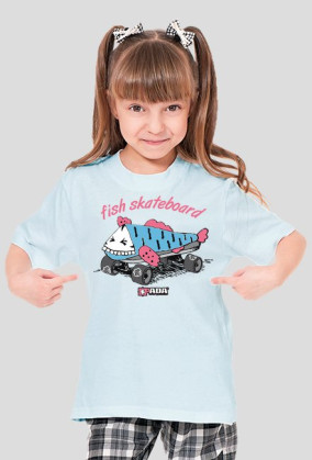 Koszulka dla dziewczynki - Deskorolka. Pada