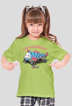 Koszulka dla dziewczynki - Deskorolka. Pada