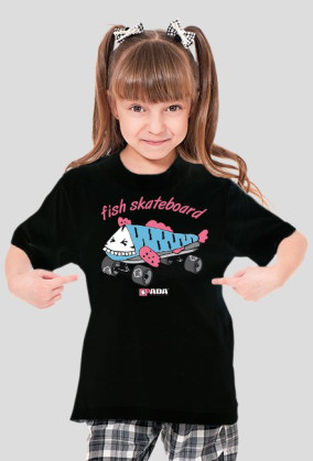 Koszulka dla dziewczynki - Deskorolka. Pada