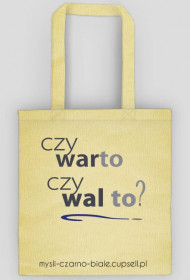 torba (beżowa i biała): CZY WARTO CZY WAL TO