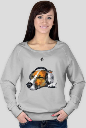 BasiaTheDog - Bluza damska "Music Dog"