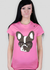 BasiaTheDog - T-Shirt damski #frenchbulldog