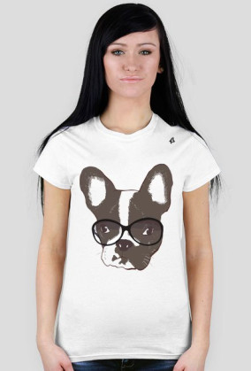 BasiaTheDog - T-Shirt damski #frenchbulldog