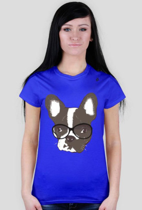 BasiaTheDog - T-Shirt damski #frenchbulldog