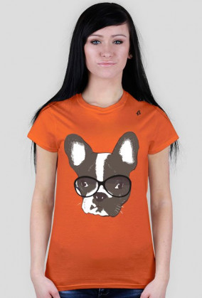 BasiaTheDog - T-Shirt damski #frenchbulldog