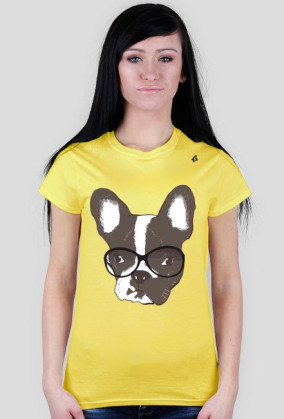 BasiaTheDog - T-Shirt damski #frenchbulldog