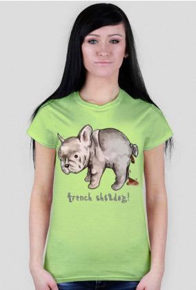 BasiaTheDog - T-Shirt damski "french sh..dog!"