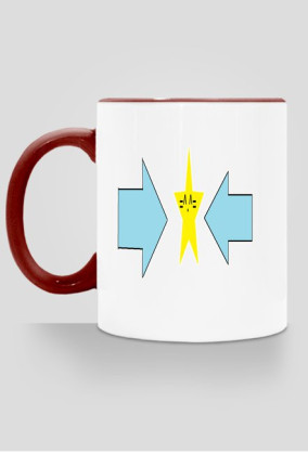 STAR-kubek z kolorowym uszkiem