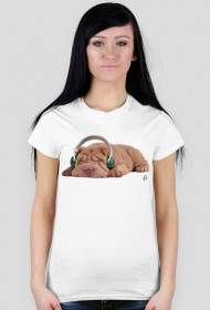 BasiaTheDog - t-shirt damski #listentomusic