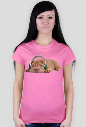 BasiaTheDog - t-shirt damski #listentomusic