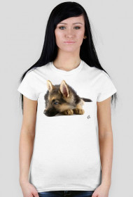 BasiaTheDog - T-Shirt damski #puppy