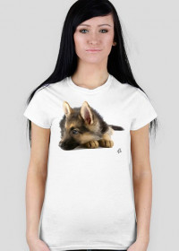 BasiaTheDog - T-Shirt damski #puppy