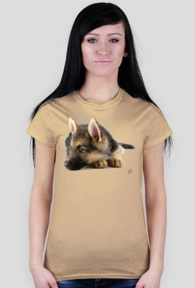 BasiaTheDog - T-Shirt damski #puppy
