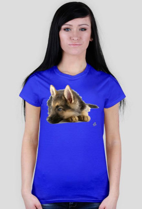 BasiaTheDog - T-Shirt damski #puppy