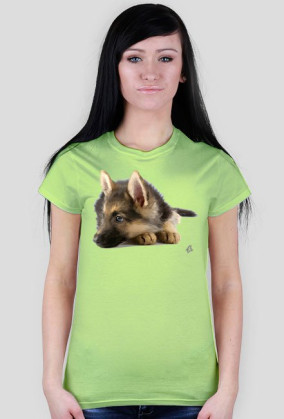 BasiaTheDog - T-Shirt damski #puppy
