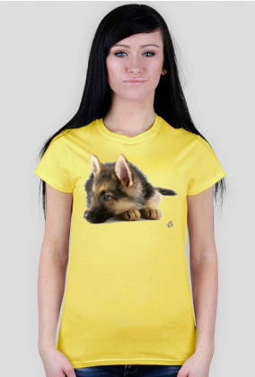 BasiaTheDog - T-Shirt damski #puppy