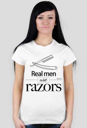 Koszulka damska Razor (czarny nadruk)