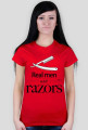 Koszulka damska Razor (czarny nadruk)