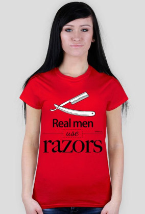 Koszulka damska Razor (czarny nadruk)