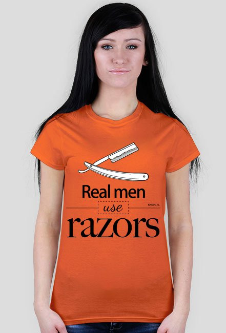 Koszulka damska Razor (czarny nadruk)