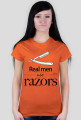 Koszulka damska Razor (czarny nadruk)