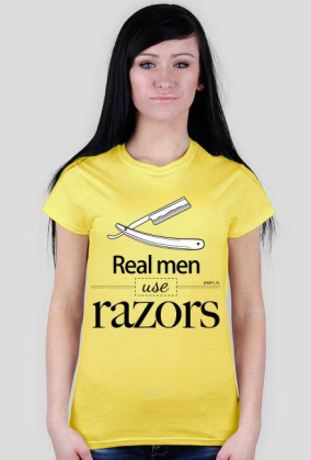 Koszulka damska Razor (czarny nadruk)