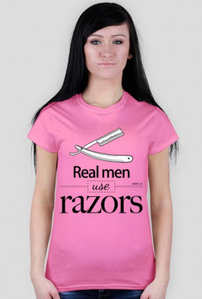 Koszulka damska Razor (czarny nadruk)