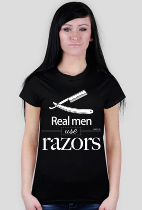 Koszulka damska Razor (biały nadruk)
