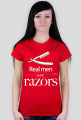 Koszulka damska Razor (biały nadruk)