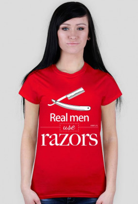 Koszulka damska Razor (biały nadruk)