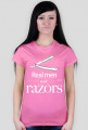Koszulka damska Razor (biały nadruk)