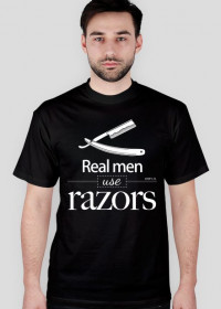 Koszulka męska Razor (biały nadruk)