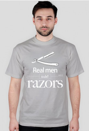 Koszulka męska Razor (biały nadruk)