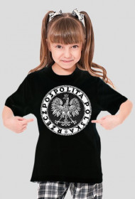 PATRIOT KID - Koszulka Rzeczpospolita Polska czarna
