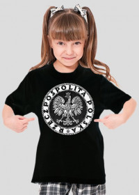 PATRIOT KID - Koszulka Rzeczpospolita Polska czarna
