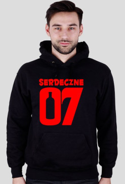 Serdeczne 07 czerwone bluza z kapturem