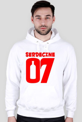 Serdeczne 07 czerwone bluza z kapturem