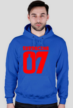 Serdeczne 07 czerwone bluza z kapturem