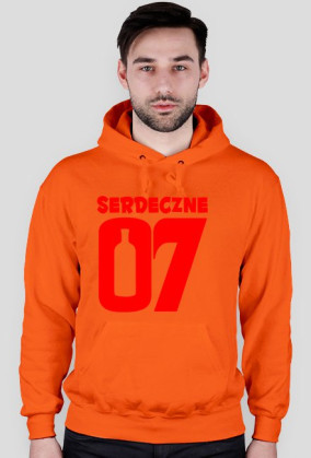 Serdeczne 07 czerwone bluza z kapturem