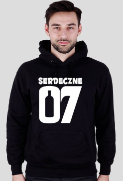 Serdeczne 07 białe bluza z kapturem