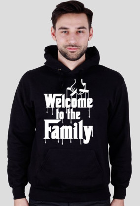 Welcome białe bluza z kapturem