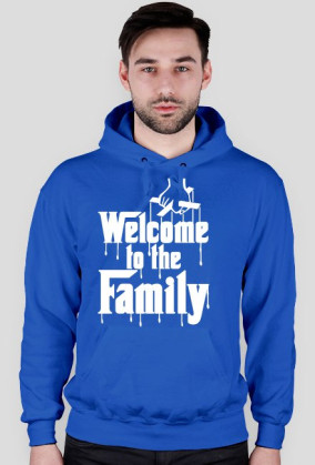 Welcome białe bluza z kapturem
