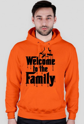 Welcome czarne bluza z kapturem