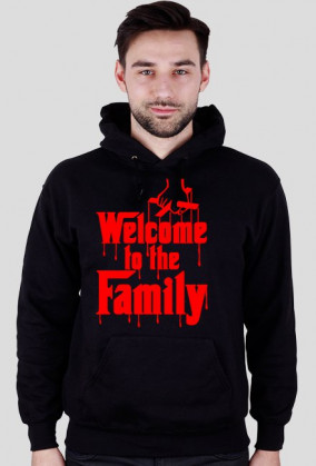 Welcome czerwone bluza z kapturem