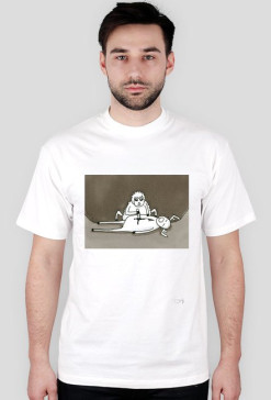 poszukiwacz skarbów - t-shirt męski, wąski kołnierzyk