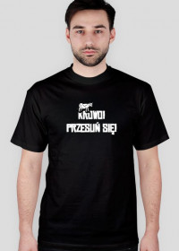 Koszulka Przesuń Krowę Czarna Męska